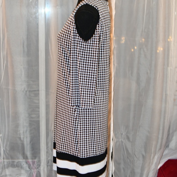 Michael Kors Houndstooth Cut Out Shoulder Dress Size Small - Picture 4 of 10